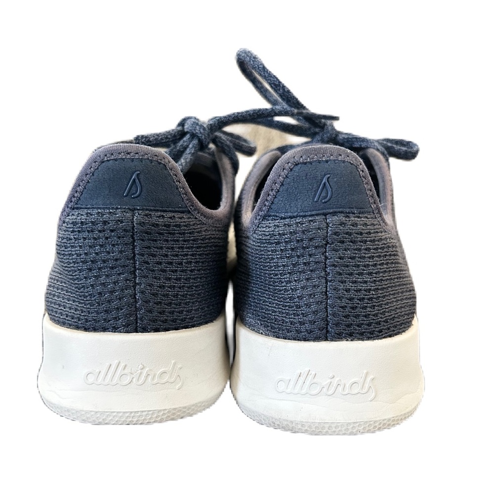 Preowned Women's Allbirds Tree Runners | Size 7 | Marine Blue (White Sole) - Picture 9 of 11